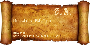 Brichta Mína névjegykártya